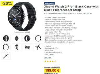 Xiaomi Watch 2 Pro voor €199 bij Proshop