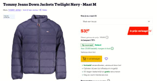 Tommy Jeans Essential Jas Navy voor €53,97 bij Bol.com