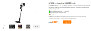 AEG Steelstofzuiger 8000 Ultimate voor €249 via AH