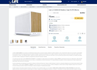 Caja Lian Li X DAN A3 Madera M-ATX Blanca por solo 73,95€