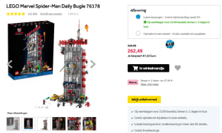 LEGO Marvel Spider-Man Daily Bugle 76178 voor €262,49 bij Intertoys