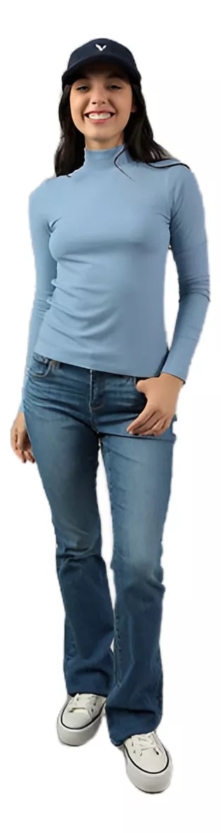 Playera American Eagle Manga Larga Cuello Alto por $195 | Mercado Libre