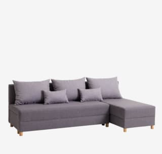 Sofá HAMPEN cama con chaise longue HAMPEN gris por 275€