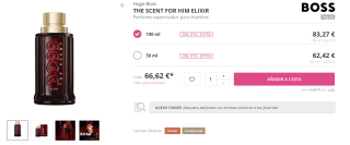 Perfume BOSS The Scent Elixir for Him 100ml hombre por 65,91€