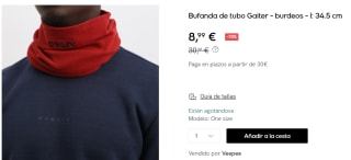 Bufanda de tubo Gaiter Oakley por 8.99€