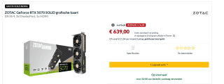 ZOTAC GeForce RTX 5070 SOLID grafische kaart voor €639 bij Alternate
