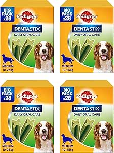 Pedigree Dentastix Fresh perros 4 x 28uds por 14,60€