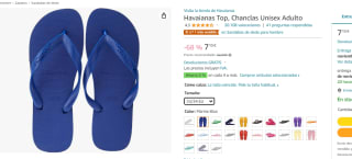 Chanclas Havaianas unisex, adultos por 7.10€