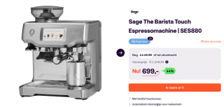 Sage the Barista™ Touch SES880 Espresso machine met molen voor €699 bij Ibood