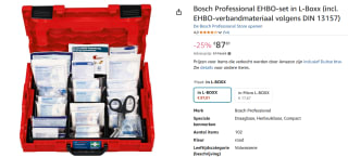 Bosch Blauw L-BOXX 102 First Aid Kit voor €87,81 bij Amazon