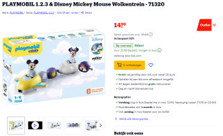 PLAYMOBIL 1.2.3 & Disney Mickey Mouse Wolkentrein - 71320 voor €14,99 bij Bol.com