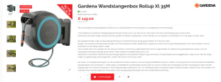 Gardena Wandslangenbox Rollup XL (35m) voor €149 bij ITEK