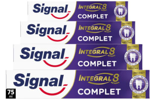 Lot de 4 Dentifrices Signal Integral 8 Complet Effet Prébiotique à 5,08€