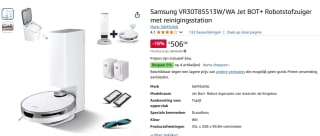 Robotstofzuiger Samsung VR30T85513W Jet Bot+ voor €506,08 bij Amazon