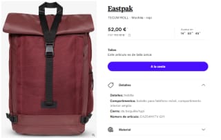 Mochila Eastpak Tecum Roll Cnnct 20L por 52€
