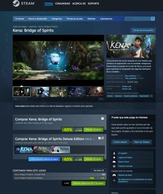 Kena Bridge of Spirits Steam por solo 13,99€