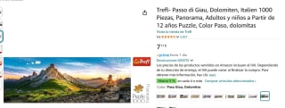 Trefl- Passo di Giau, Dolomiten, Italien puzzle1000 Piezas, por 7,11€