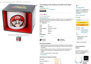 Taza de cerámica 400ml Super Mario Licencia oficial por 4,47€