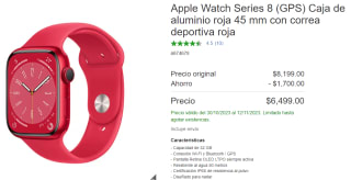Apple Watch Series 8 (GPS) 45mm por $6,499 en Costco