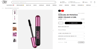 Máscara de pestañas Hero Volume & Curl por $3.990