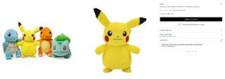 Bizak Peluche Pana Deluxe Pokémon modelos surtidos por 12,50€