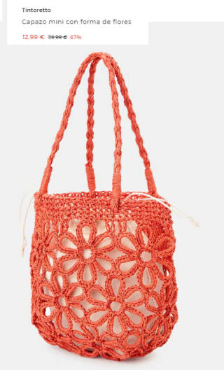 Capazo mini con forma de flores Tintoretto por 12.99€