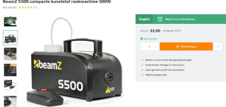 BeamZ Lichtgewicht Rookmachine met Afstandsbediening voor €33 bij Maxiaxi