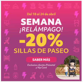 20% dto en Sillas de paseo Prenatal