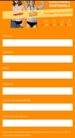 Reembolso -5€ en braguitas menstruales