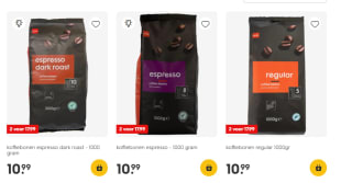 HEMA koffiebonen 2x1KG voor €17,99