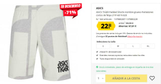 Pantalones Cortos para Hombre ASICS TIGER Padded por 22.99€