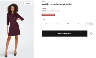 Vestido corto de manga media para Mujer Only por 9.99€