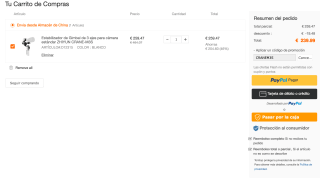 Estabilizador gimbal de 3 ejes para cámaras ZHIYUN CRANE-M3S por 239,99€