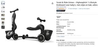 Scoot & Ride Highwaykick 1 Lifestyle voor €69,90 bij Amazon
