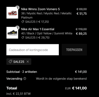 25% extra korting op de sale tot 60% bij Asphaltgold