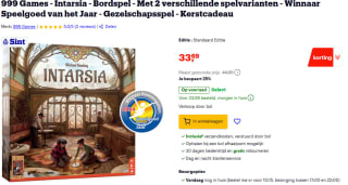 Intarsia bordspel (999 Games) voor €33,69 bij Bol