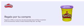 Regalo bote Play doth por tu compra de +40€ de juguetes seleccionados