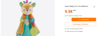 VTech Baby 2-in-1 knuffelhertje met geluidseffecten voor €9,98 bij Top1toys