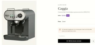 Gaggia Carezza RI8523/01 - Pistonmachine voor €129 bij de Bijenkorf