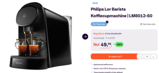 Philips L'Or Barista Original Koffiecupmachine voor €49,45 bij Ibood