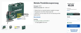 Metabo STEB 65 QUICK SET Decoupeerzaag incl. 20 zaagbladen in koffer voor €49,99 in de Lidl webshop