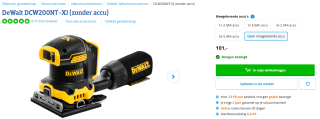 DEWALT Accu Vlakschuurmachine DCW200NT, 18V'zonder accu voor €101 bij Coolblue