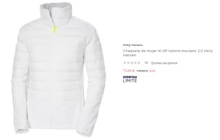 Chaqueta de mujer W HP Hybrid Insulator 2.0 Helly Hansen por 71.99€