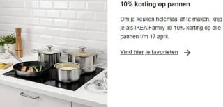 10% IKEA Family korting op alle pannen