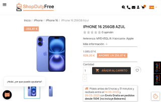 iPhone 16 256 GB Apple con chip A18 por 828,20€