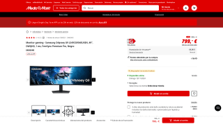 Monitor gaming Samsung Odyssey G9 por 623,22€