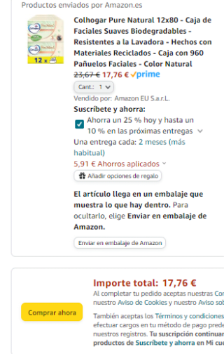 960 Pañuelos faciales Colhogar Pure Natural 12x80 - Caja de Faciales Suaves Biodegradables por 17,76€