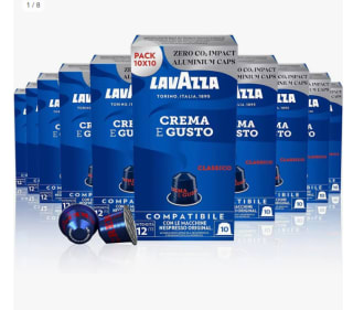 10 Paquetes x 10 Cápsulas de Café Compatibles con Máquinas Nespresso Original Lavazza por 20,24€