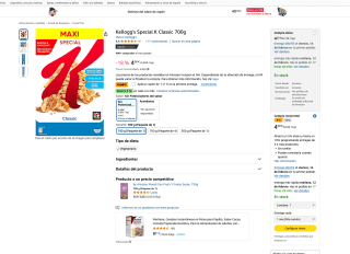 Kellogg's Special K Classic 700g por tan solo 2,75€