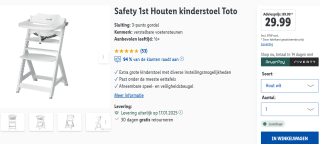 Safety 1st Houten kinderstoel Toto voor €29,99 in de Lidl shop